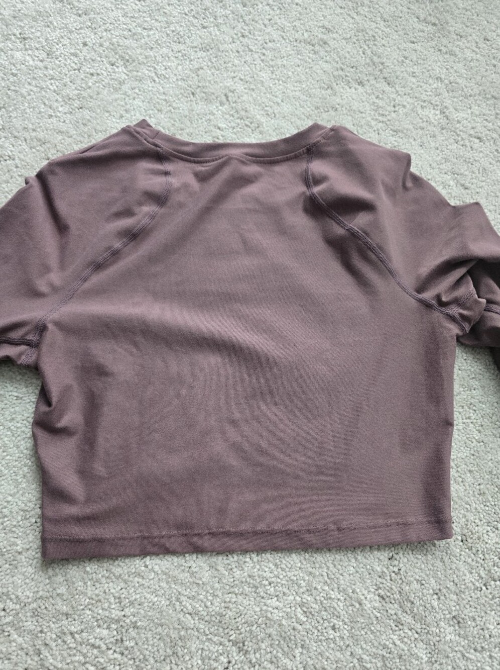 Alphalete Olive Green and Mauve Long Sleeve Crop Tops - Picture 8 of 8